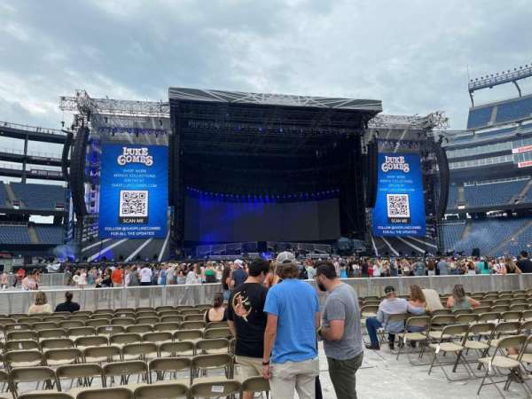 Gillette Stadium, section: Floor A4, row: 13, seat: 3