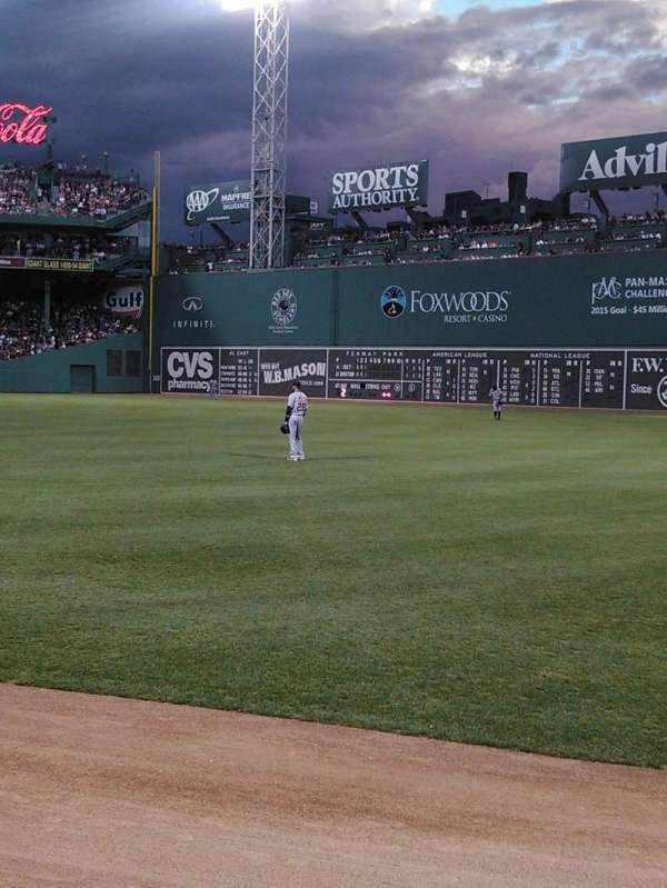 Fenway Park, section: Right Field Box 4, row: G, seat: 8
