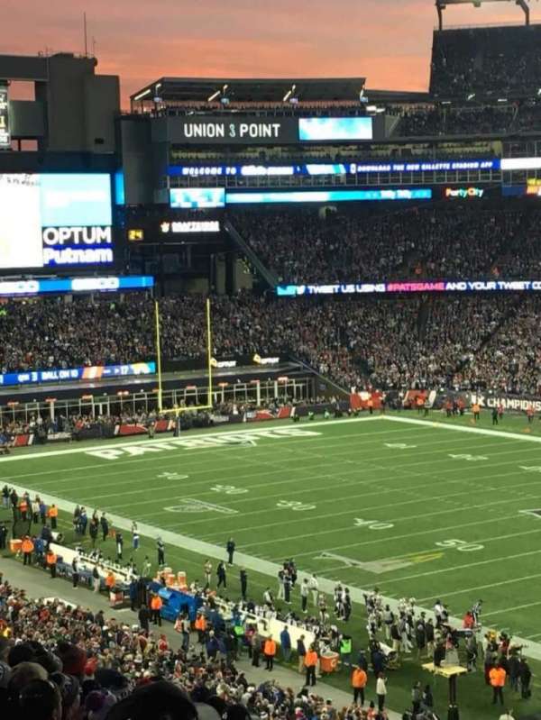 Gillette Stadium, section: 204, row: 19, seat: 21
