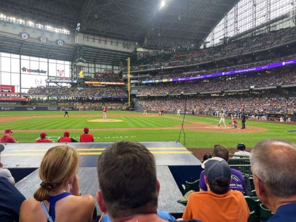 American Family Field, section: 121, row: 8, seat: 12