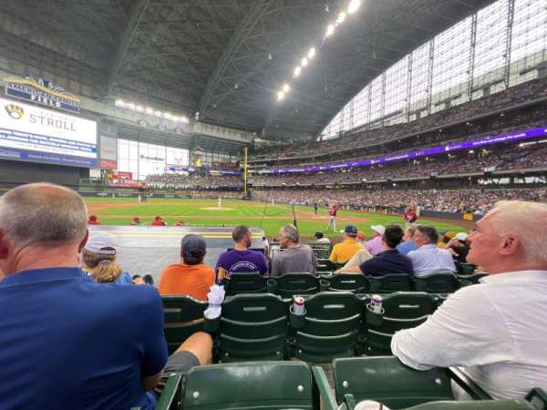 American Family Field, section: 121, row: 8, seat: 10
