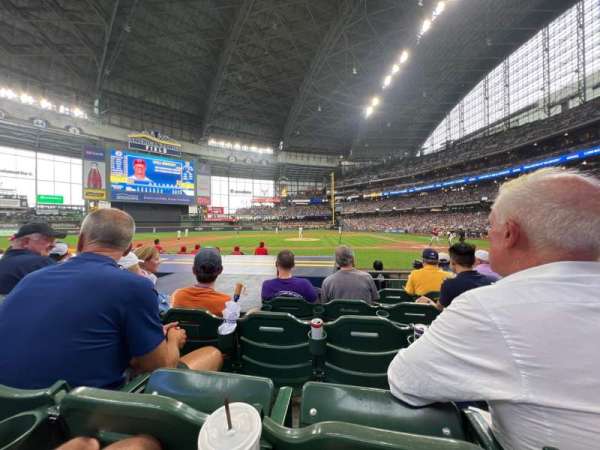 American Family Field, section: 121, row: 8, seat: 9