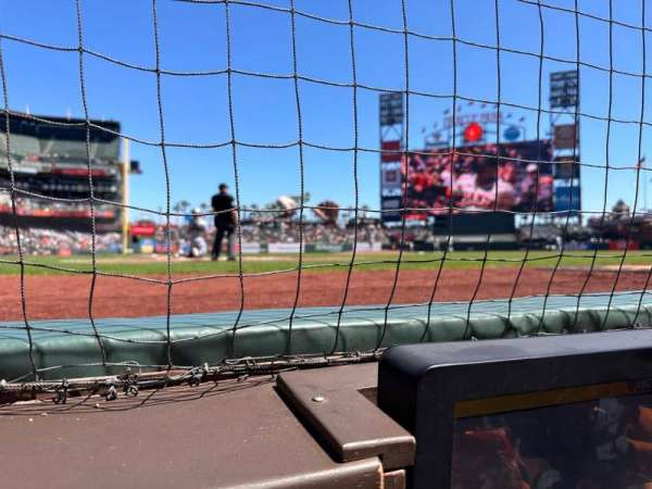 Oracle Park, section: 112, row: AAA, seat: 8