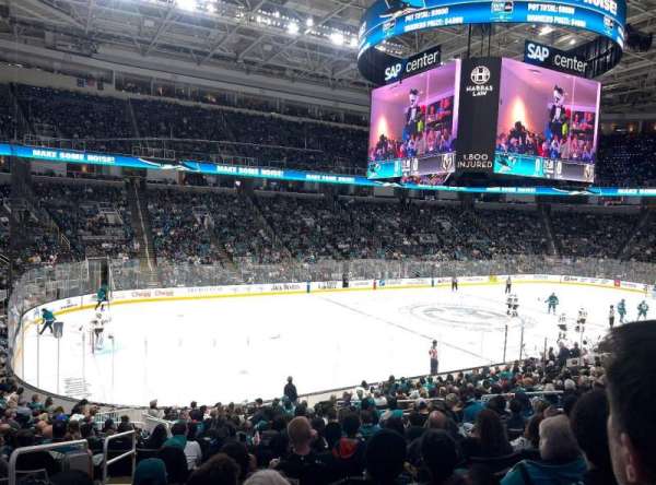 SAP Center, section: 103, row: 20, seat: 16