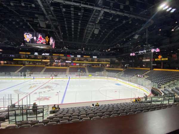 Mullett Arena, section: 110A, row: LB, seat: 1