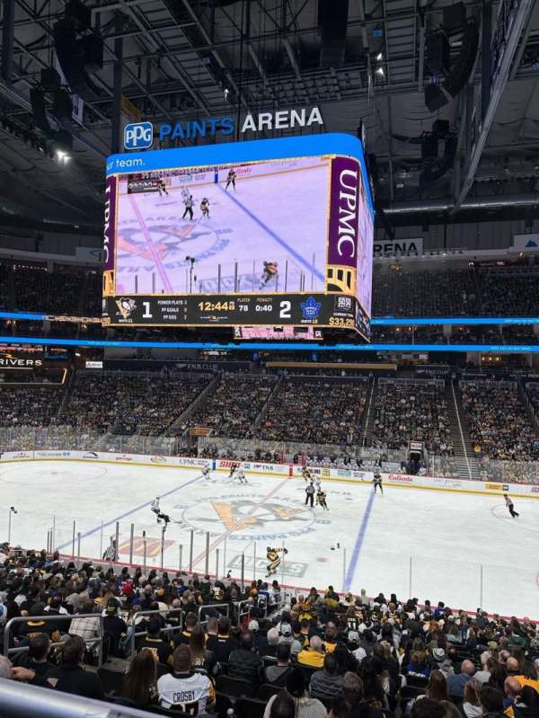 PPG Paints Arena, section: 111, row: Y, seat: 6