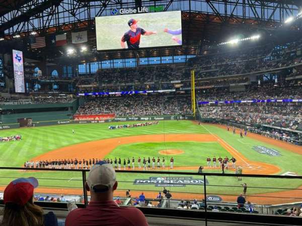 Globe Life Field, section: 110, row: 3, seat: 5