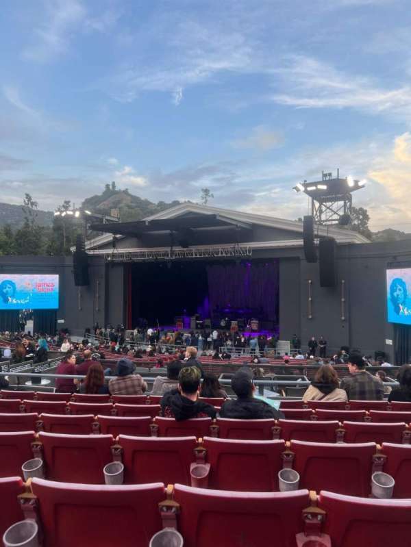 The Greek Theatre, section: B Right, row: G, seat: 34