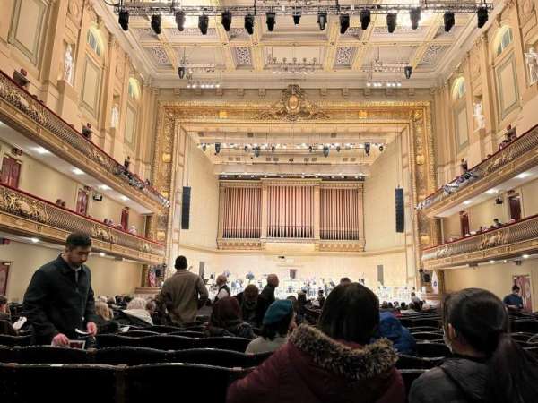 Symphony Hall, Boston, section: Orchestra, row: GG, seat: 19
