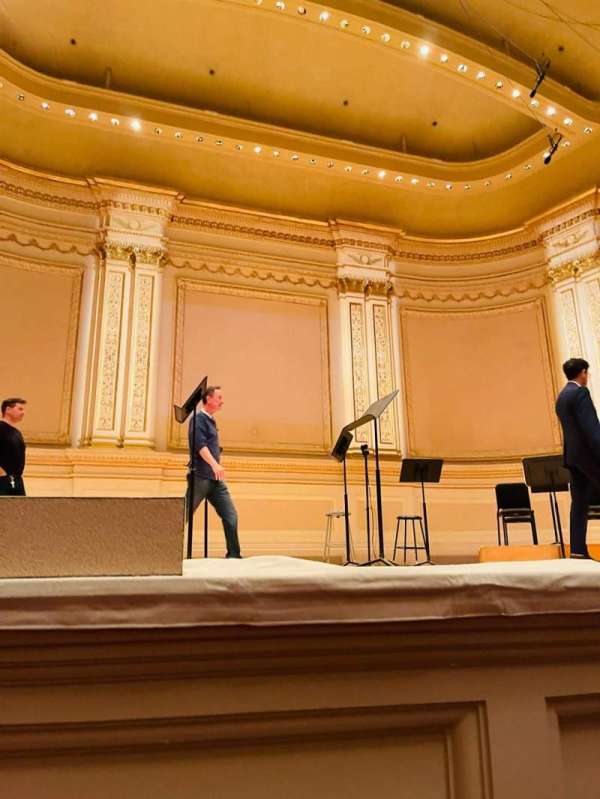 Carnegie Hall, section: Parquet L, row: A, seat: 1