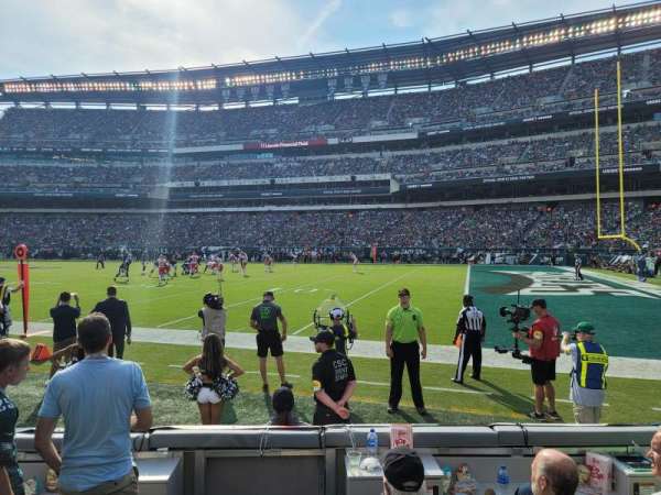 Lincoln Financial Field, section: 124, row: 1, seat: 10
