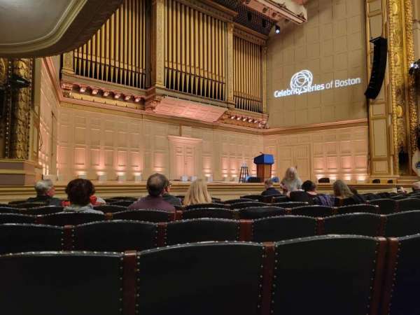 Symphony Hall, Boston, section: Orchestra, row: I, seat: 36