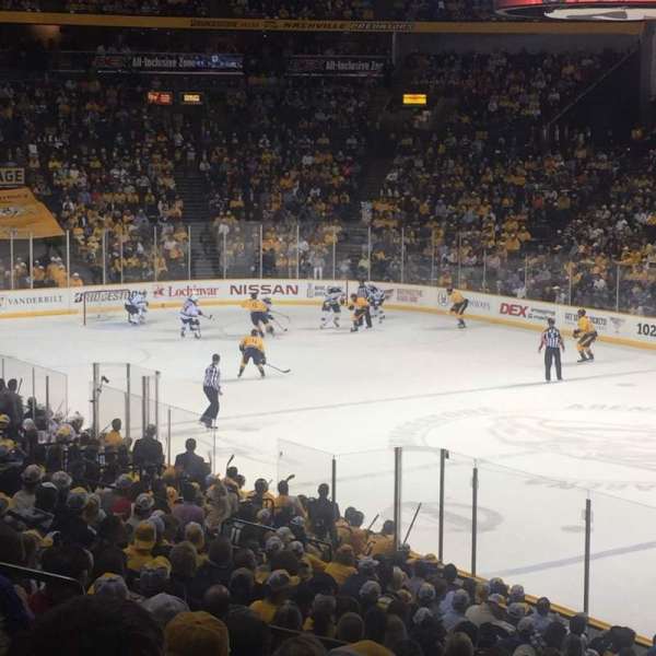 Bridgestone Arena, section: 108, row: K, seat: 14