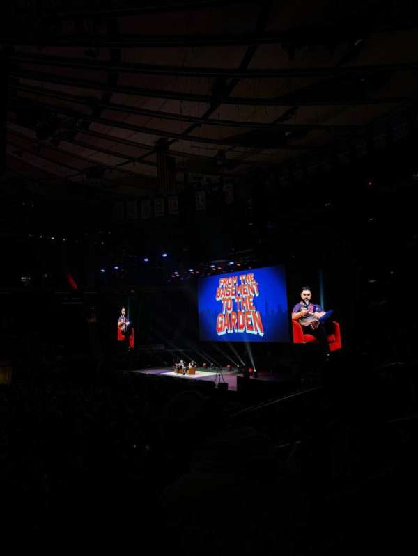 Madison Square Garden, section: 107, row: 12, seat: 18