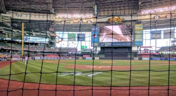 American Family Field, section: 117, row: 1, seat: 4