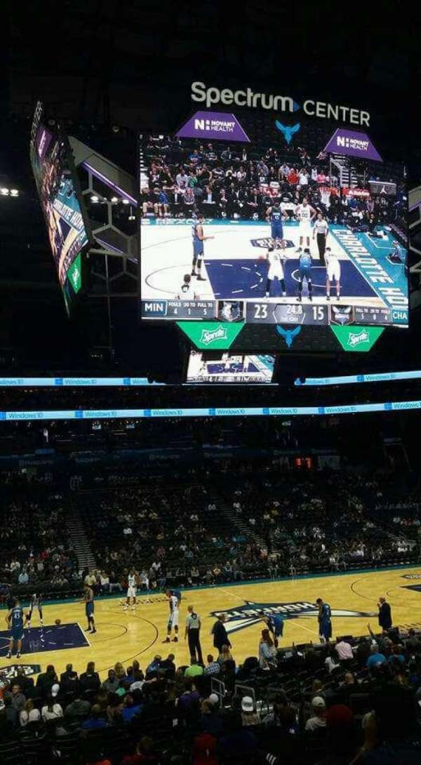 Spectrum Center, section: 106, row: R, seat: 10