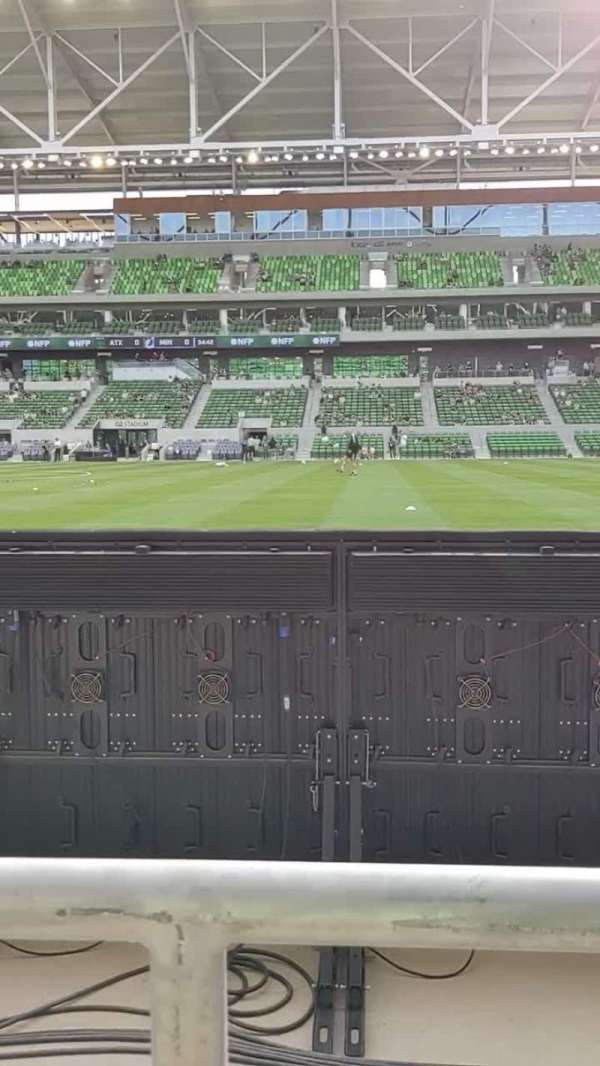 Q2 Stadium, section: 130, row: 1, seat: 20