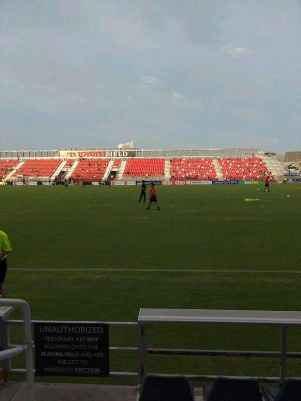 Toyota Field, section: 102, row: 4, seat: 25