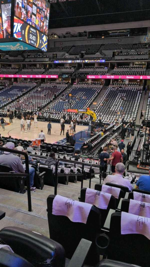 Ball Arena, section: 144, row: 13, seat: 21