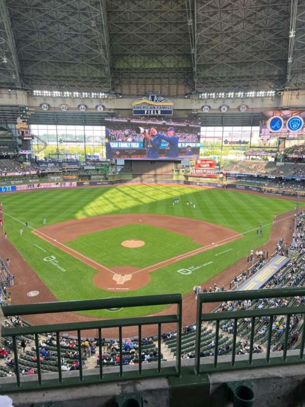 American Family Field, section: 421, row: 2, seat: 3