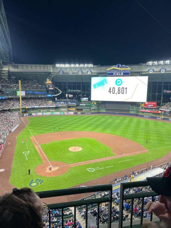 American Family Field, section: 419, row: 2, seat: 6