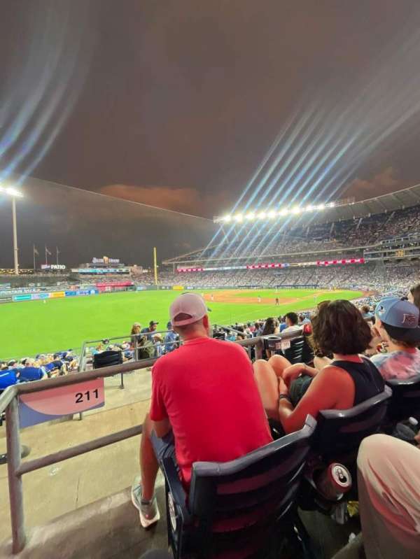 Kauffman Stadium, section: 211, row: BB, seat: 1