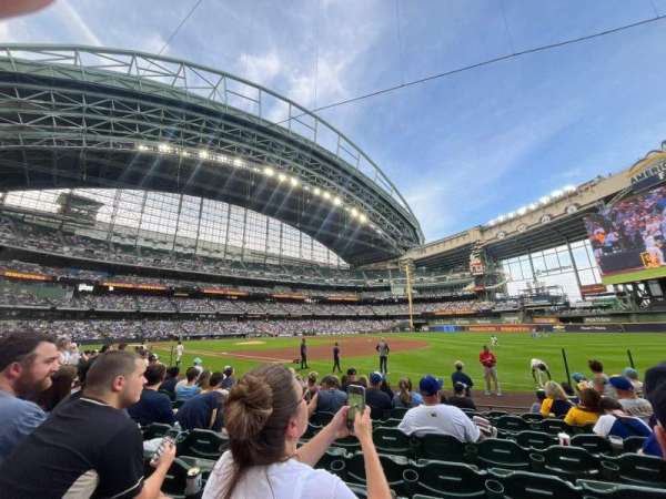 American Family Field, section: 110, row: 9, seat: 17