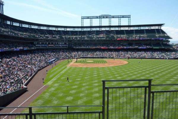 Coors Field, section: 206, row: 2, seat: 7