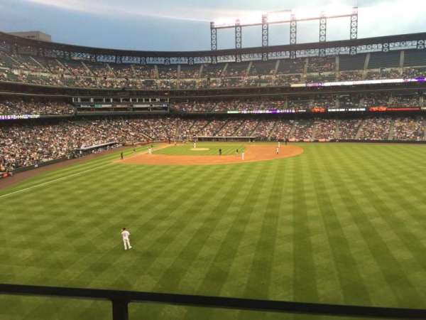 Coors Field, section: 205, row: 1, seat: 6