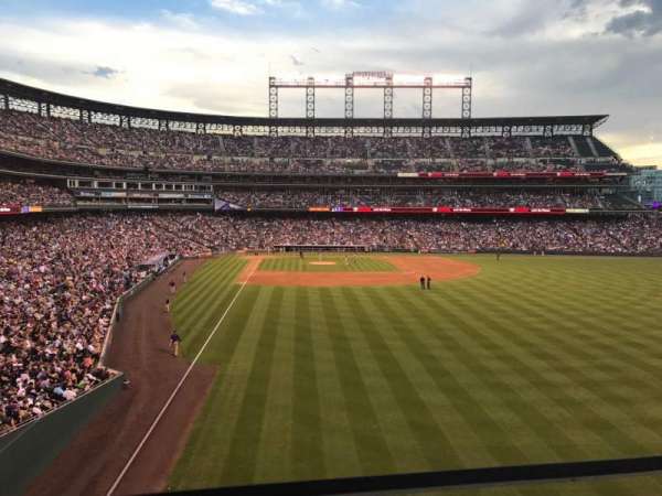 Coors Field, section: 207, row: 1, seat: 22