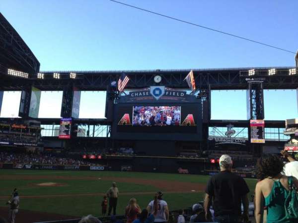 Chase Field, section: H, row: I, seat: 5