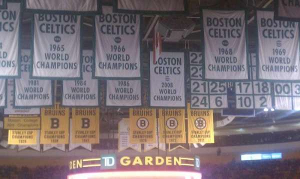 TD Garden, section: 309, row: 2, seat: 12
