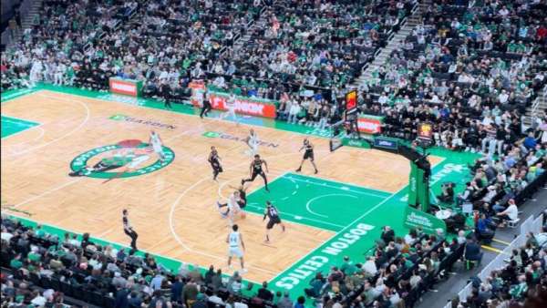 TD Garden, section: 313, row: 2, seat: Q