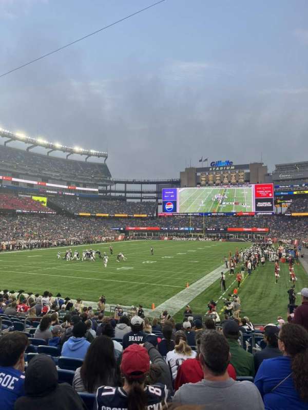 Gillette Stadium, section: 140, row: 17, seat: 4