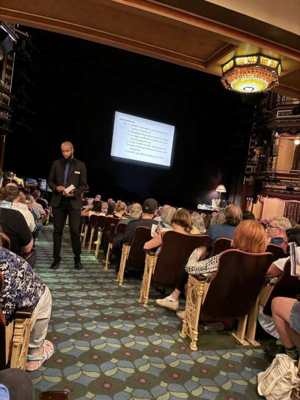 Belasco Theatre, section: Orchestra L, row: O, seat: 1