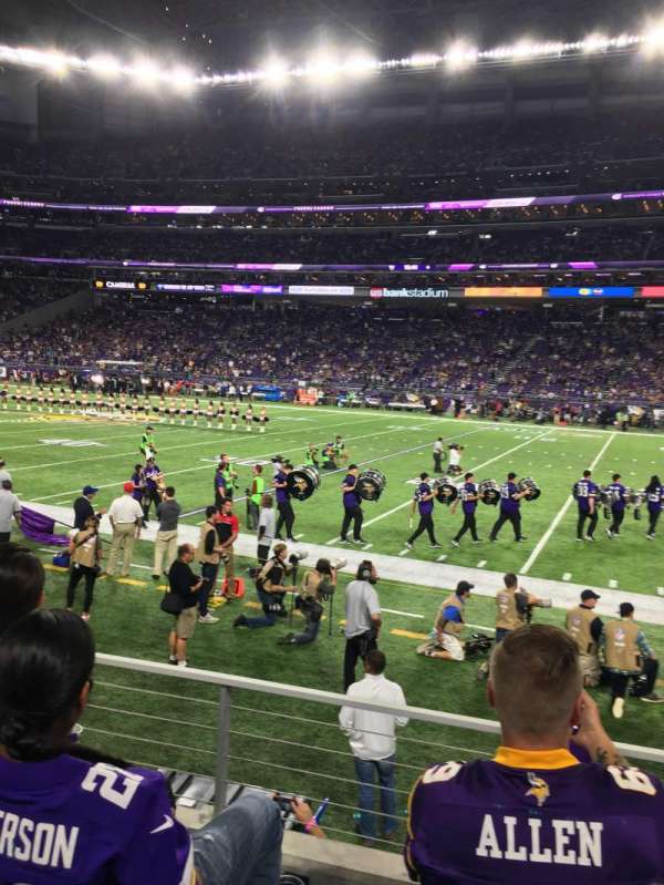 U.S. Bank Stadium, section: 129, row: 3, seat: 13
