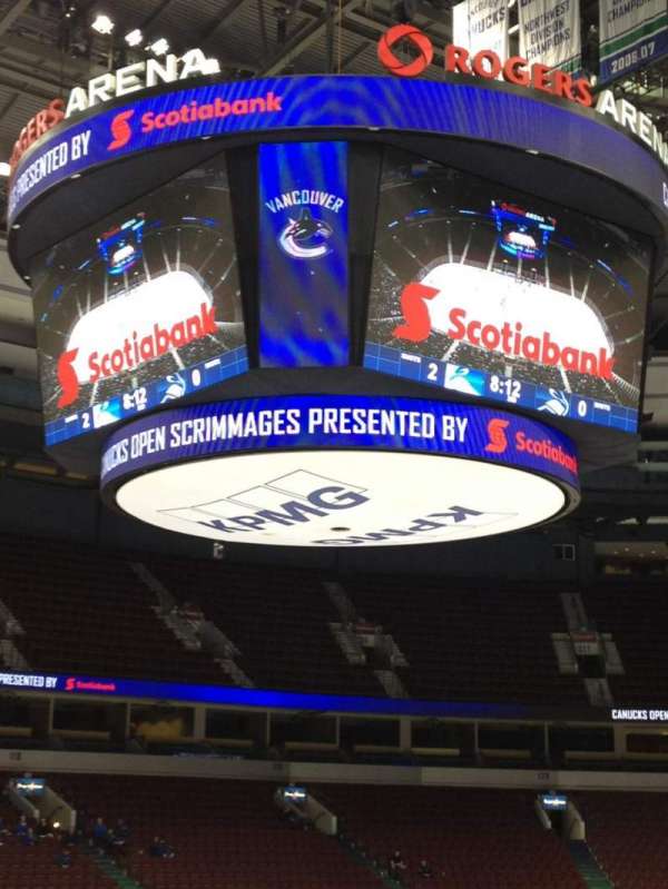 Rogers Arena, section: 108, row: 8, seat: 7