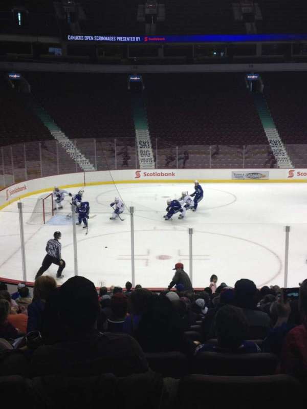Rogers Arena, section: 108, row: 8, seat: 7