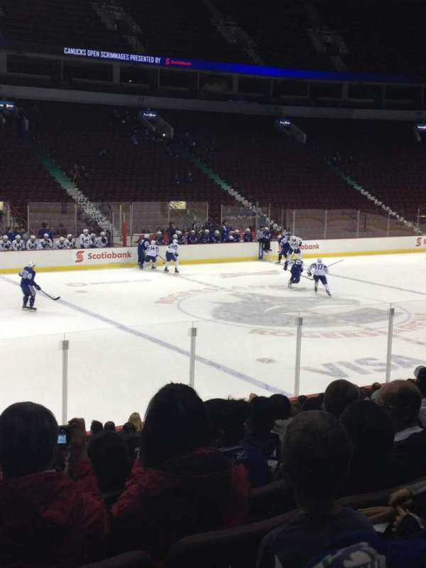 Rogers Arena, section: 108, row: 8, seat: 7