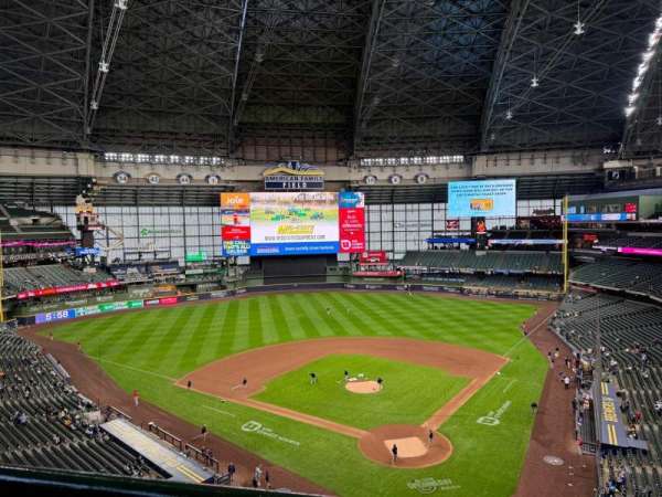 American Family Field, section: 424, row: 1, seat: 6