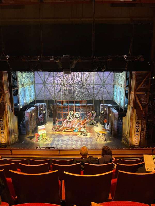 Stephen Sondheim Theatre, section: Mezzanine C, row: EE, seat: 107, 108