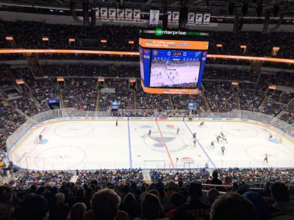 Enterprise Center, section: 321, row: M, seat: 8