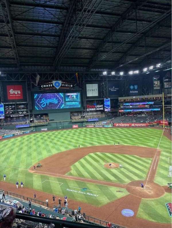 Chase Field, section: 319, row: 2, seat: 6