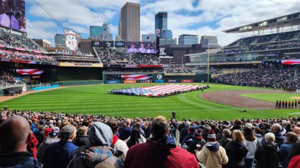 Target Field, section: 124, row: 35, seat: 1