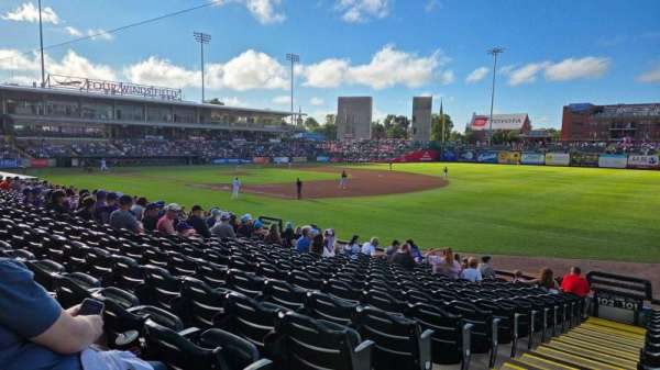 Four Winds Field, section: 101, row: O, seat: 1