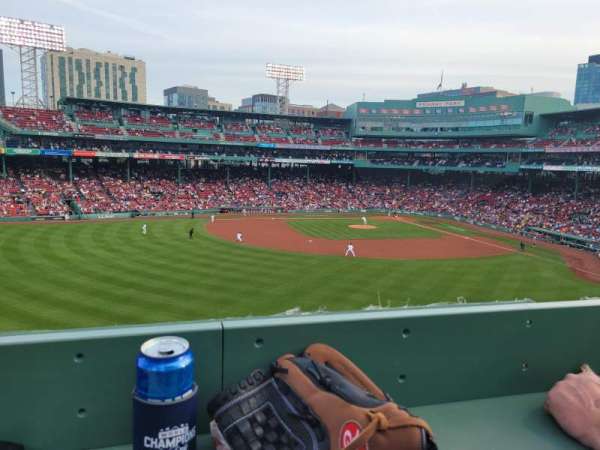 Fenway Park, section: Green Monster 7, row: 1