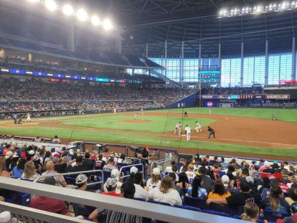 LoanDepot Park, section: 8, row: 1, seat: 1