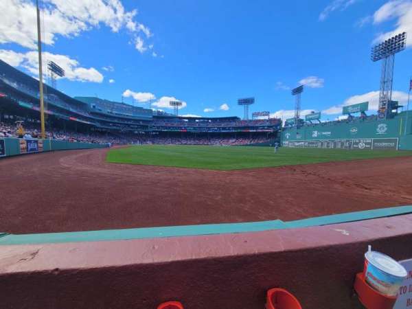 Fenway Park, section: Right Field Box 2, row: A, seat: 1