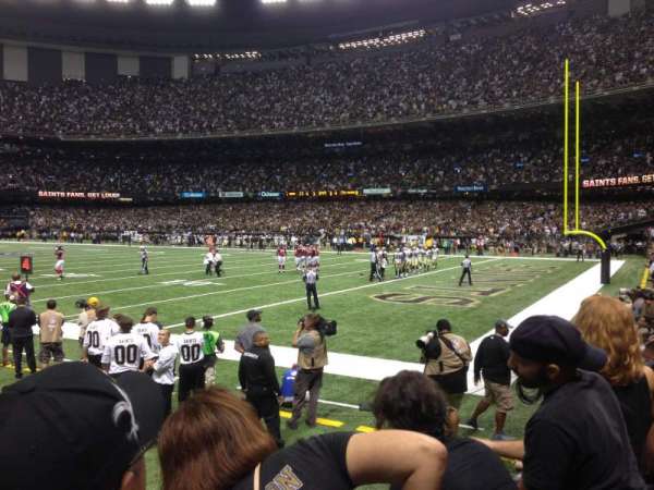 Caesars Superdome, section: 104, row: 2, seat: 20
