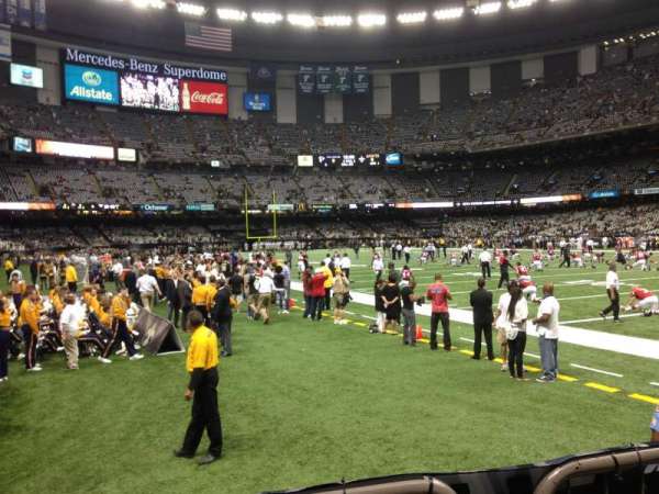 Caesars Superdome, section: 104, row: 2, seat: 20
